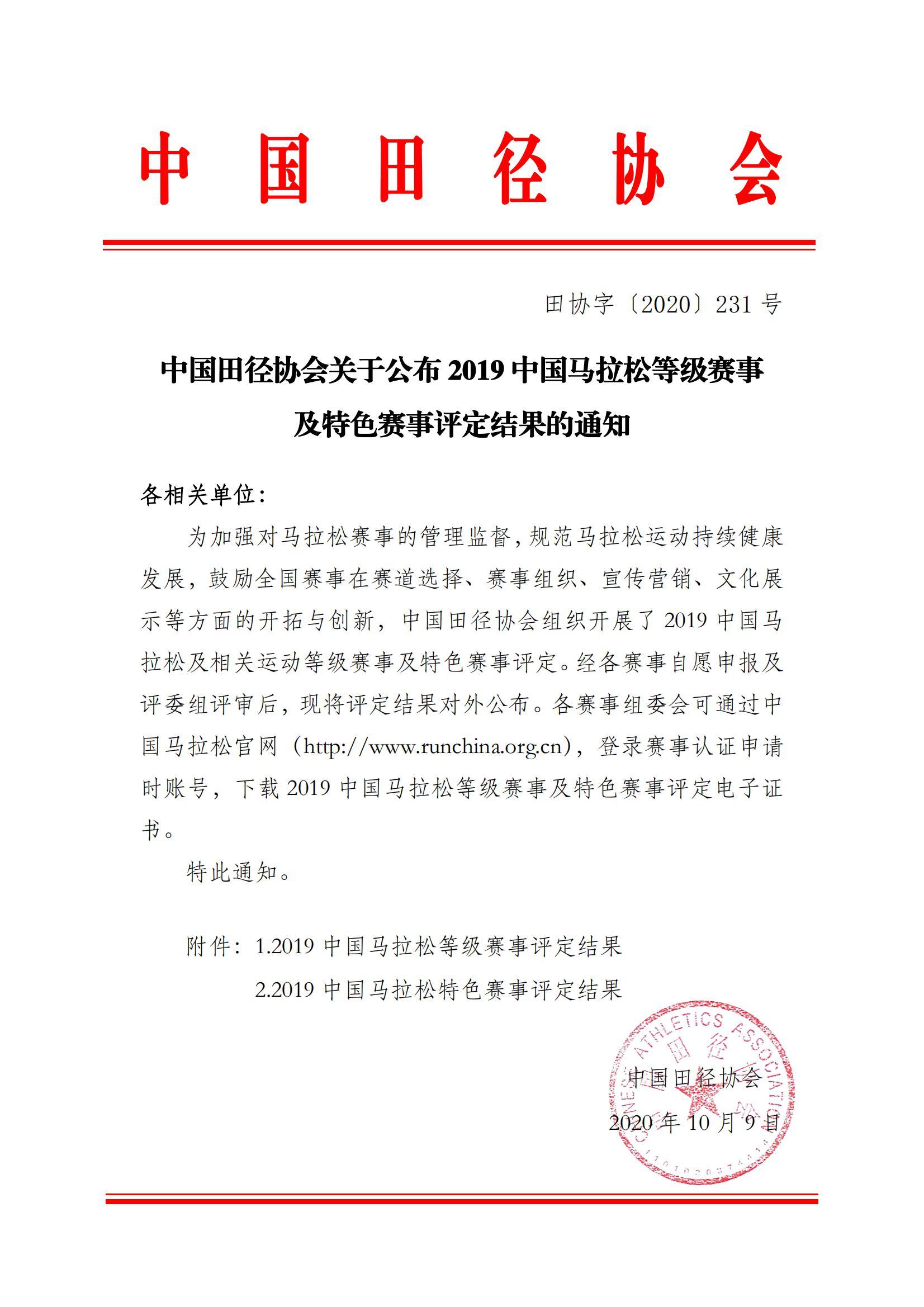 118个金牌赛事，2019年中国马拉松等级评选出炉(图1)