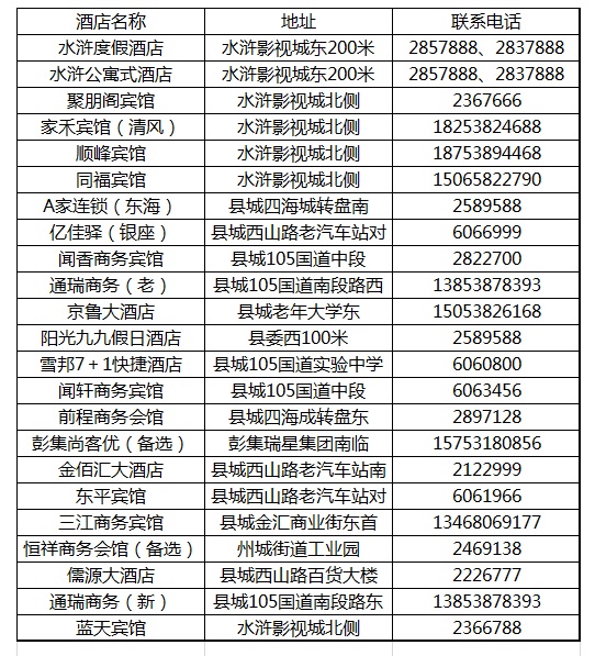 中国(东平)国际露营大会推荐宾馆酒店(图1) 中国(东平)国际露营大会推荐宾馆酒店(图1)